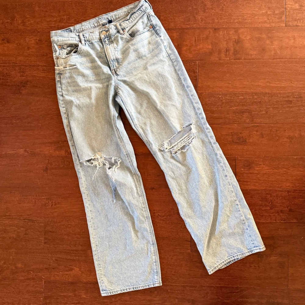 AE 12 X-Long STOVEPIPE HIGH WAISTED JEANS